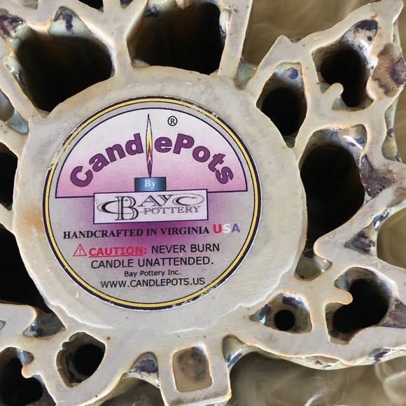 Candle Pots MAPLE LEAF Ceramic 2” Votive Holder NO Chips NWOT - Picture 3 of 7